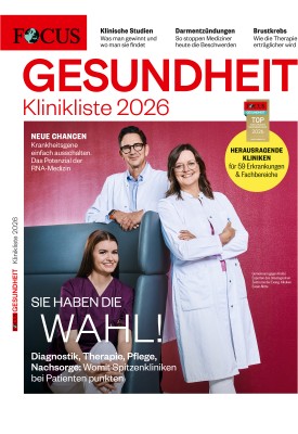 FOCUS-Gesundheit – Klinikliste 2026