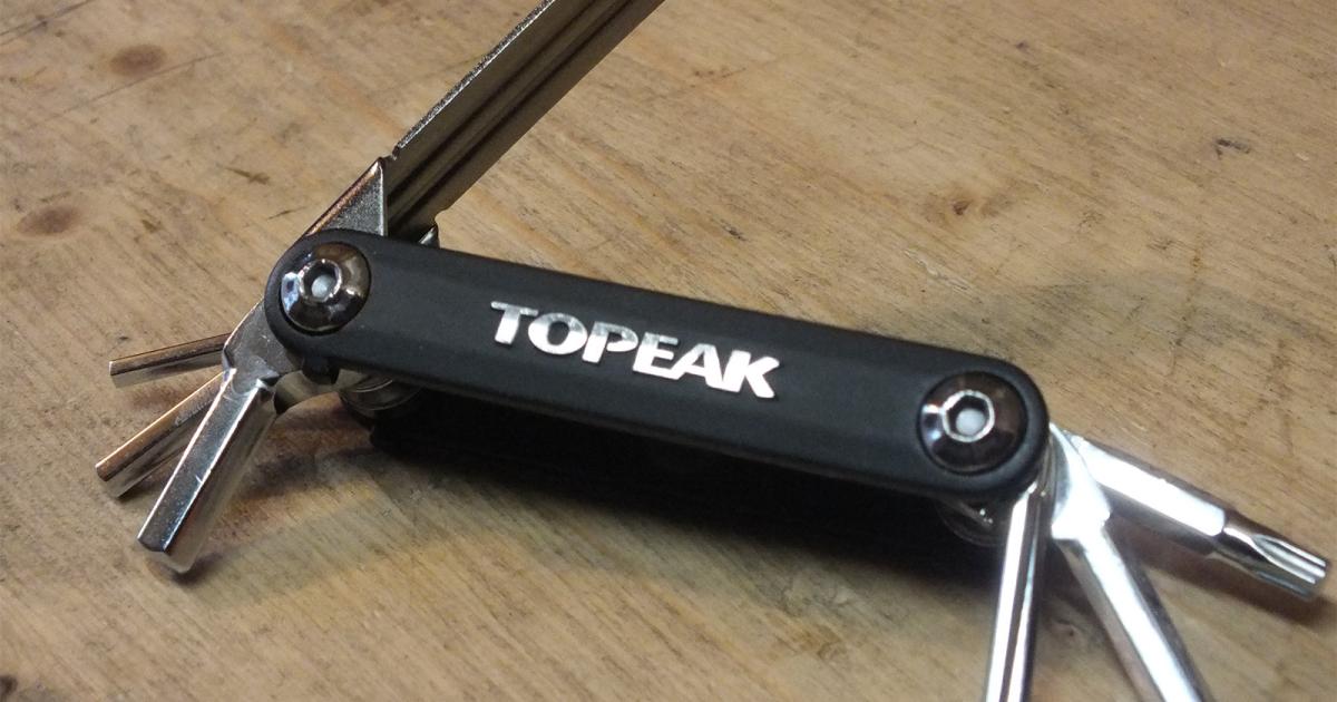 Topeak Tubi 11-Gold Mini Utensile Multifunzione Oro Per Bici - 11 Funzioni Professionali Per Riparazione Tubeless