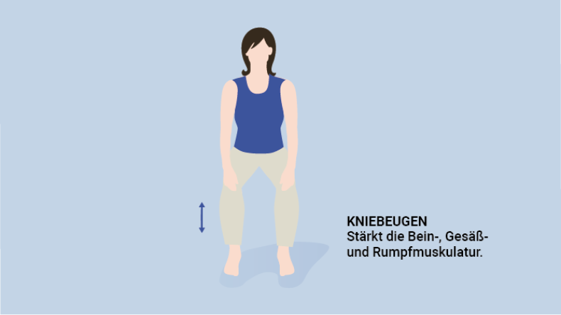 Fitness-Übung: Kniebeugen