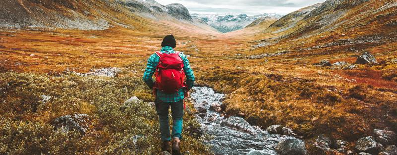 Wanderer in den Bergen